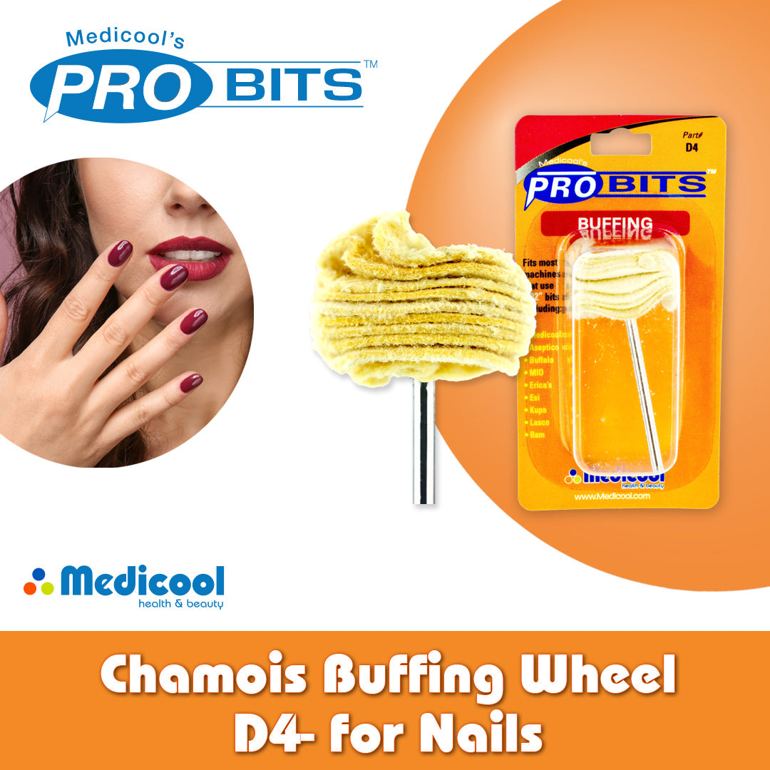 Chamois Buffing Wheel -D4- for Nails - Medicool