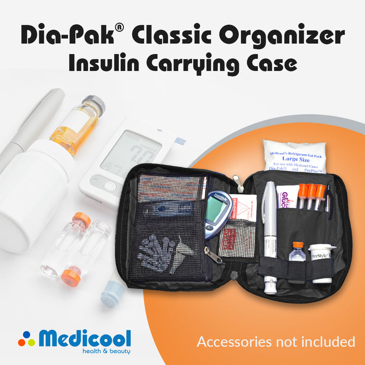 Dia-Pak® Classic Insulin Carrying Case and  Euro Comfort Diabetic Socks - Medicool