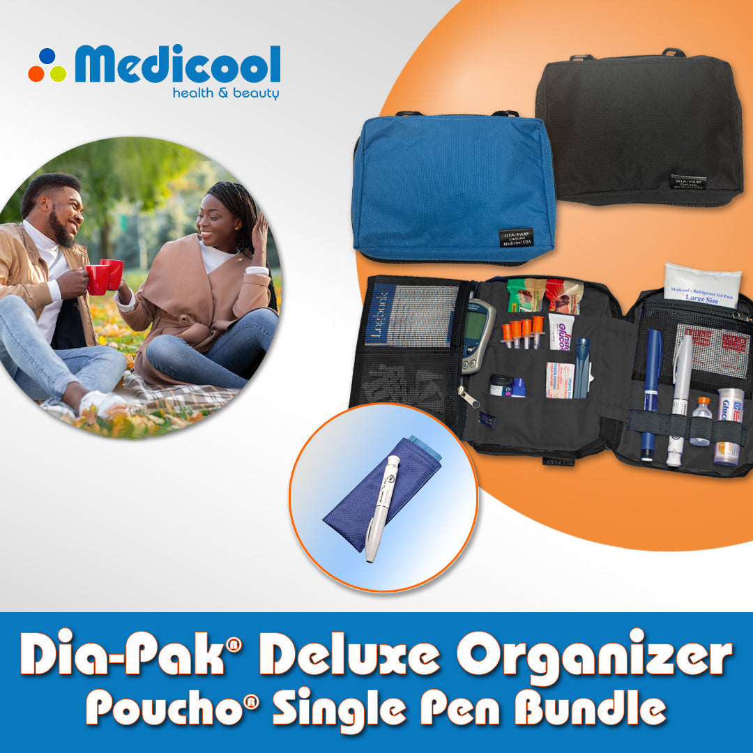 Dia-Pak® Deluxe Organizer+Poucho® Single Pen Bundles - Medicool