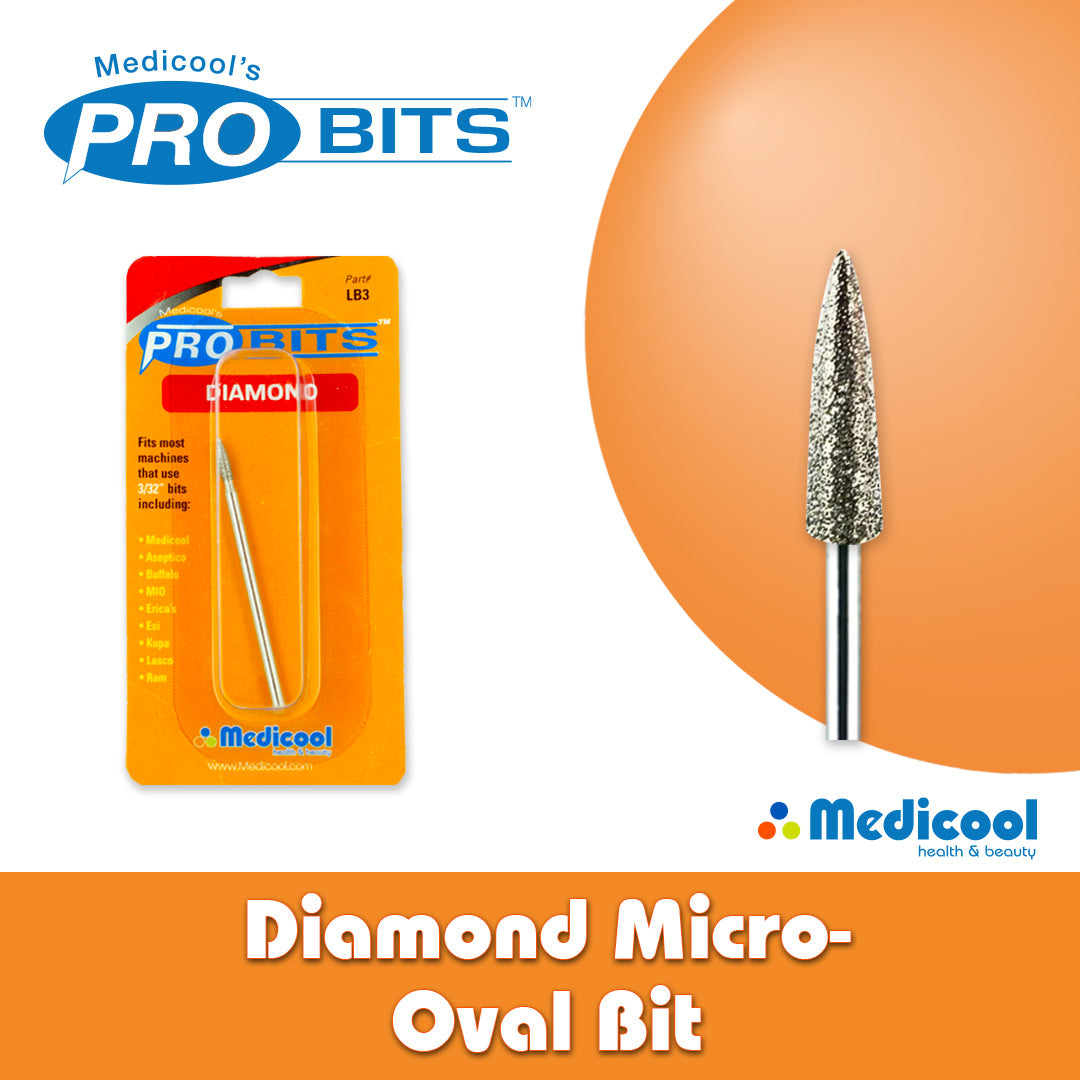 Diamond Micro Oval Bit -LB3- for Nails