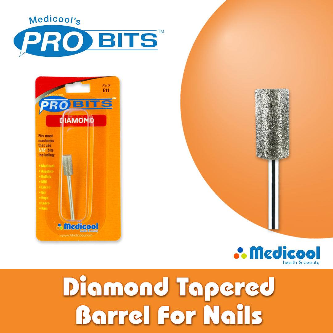 Diamond Tapered Barrel -E11- for Nails - Medicool