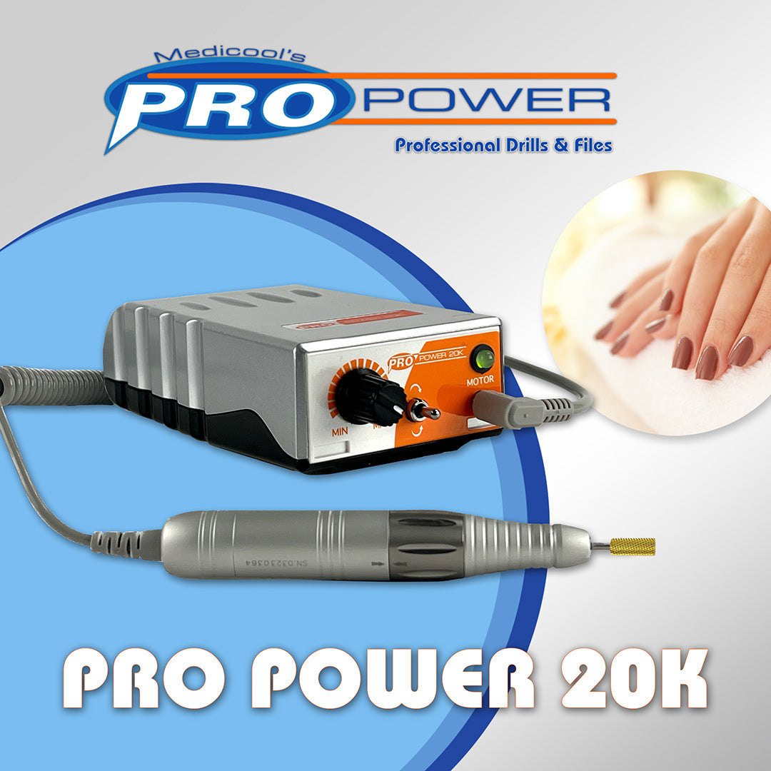 Medicool Pro Power® 20k Professional Electric File and Kolinsky Brush Bundle - Medicool