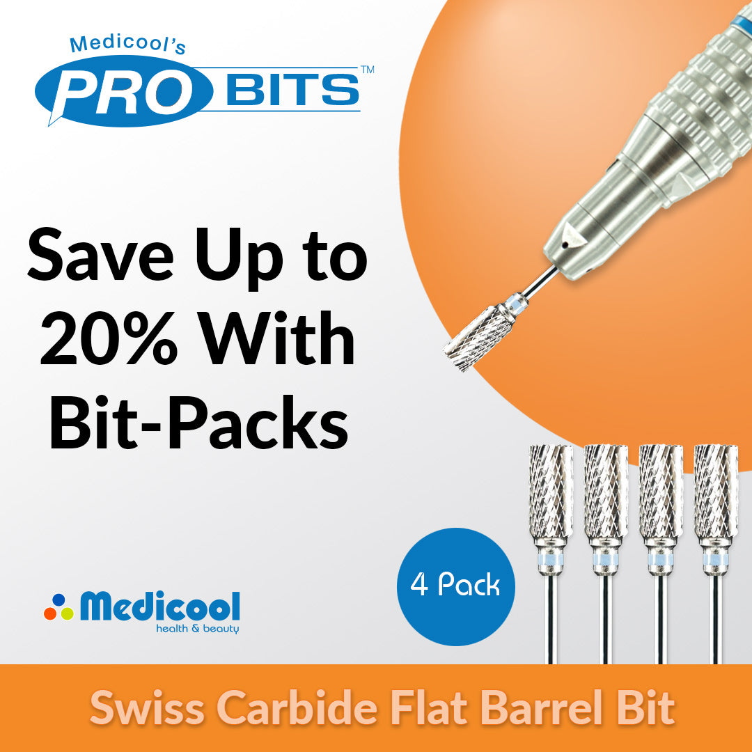 Swiss Carbide Flat Barrel Bit -SC11C- for Nails - Medicool