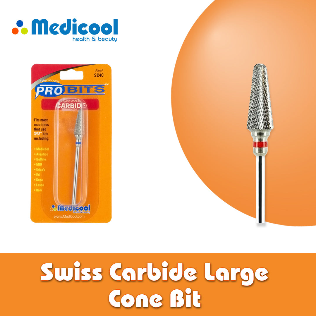 Swiss Carbide Large Cone Bit for Nails - Medicool