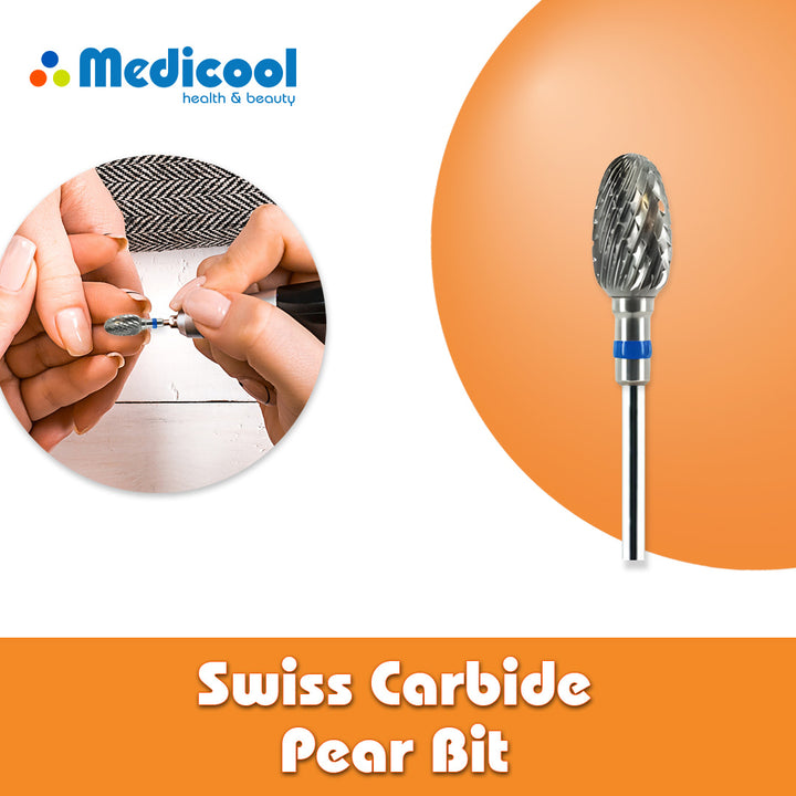 Swiss Carbide Pear Bit for Nails - Medicool