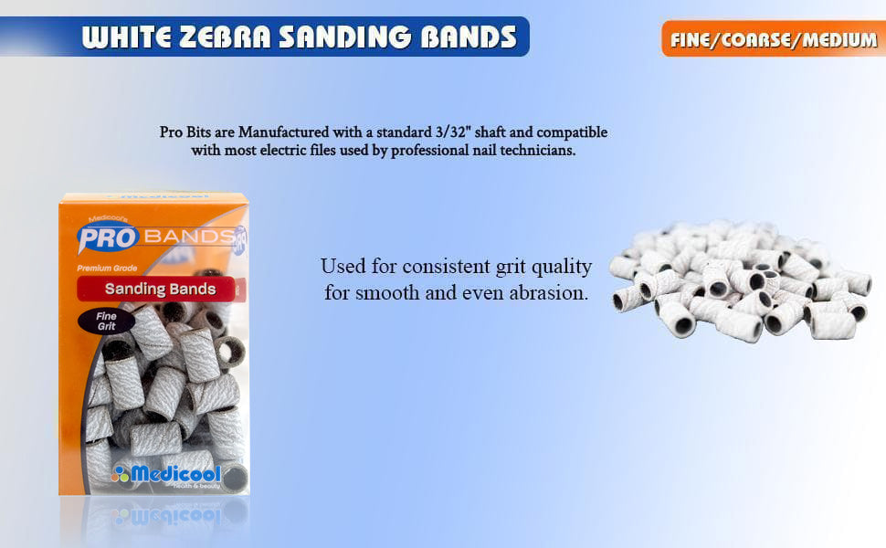 White Sanding Bands and Mandrel Bundle - Medicool