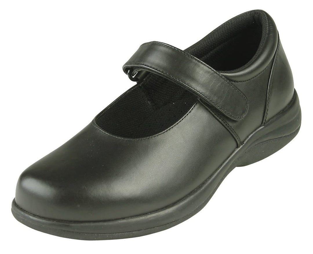 InStride Nellie Leather Black/Taupe Diabetic Orthopedic Shoes* - Medicool