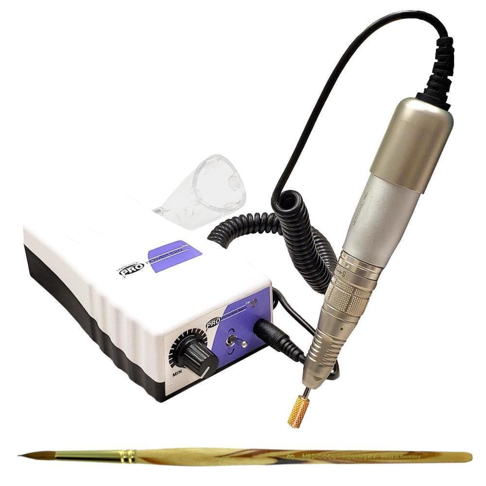 Medicool Pro Power® 520 Electric File and Kolinsky Brush Bundle - Medicool