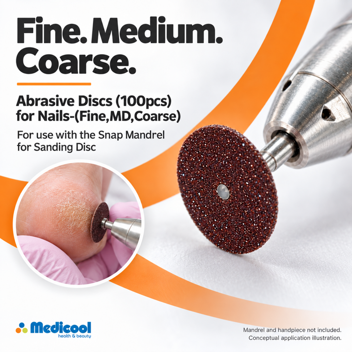 Abrasive Discs (100pcs) for Nails-(Fine,MD,Coarse) - Medicool - 3