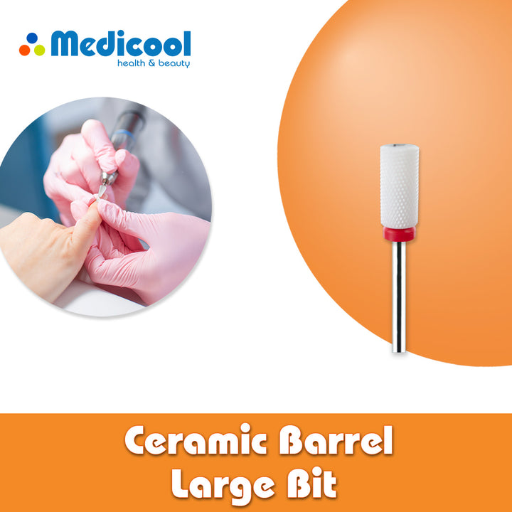Ceramic Barrel -Large- for Nails - Medicool