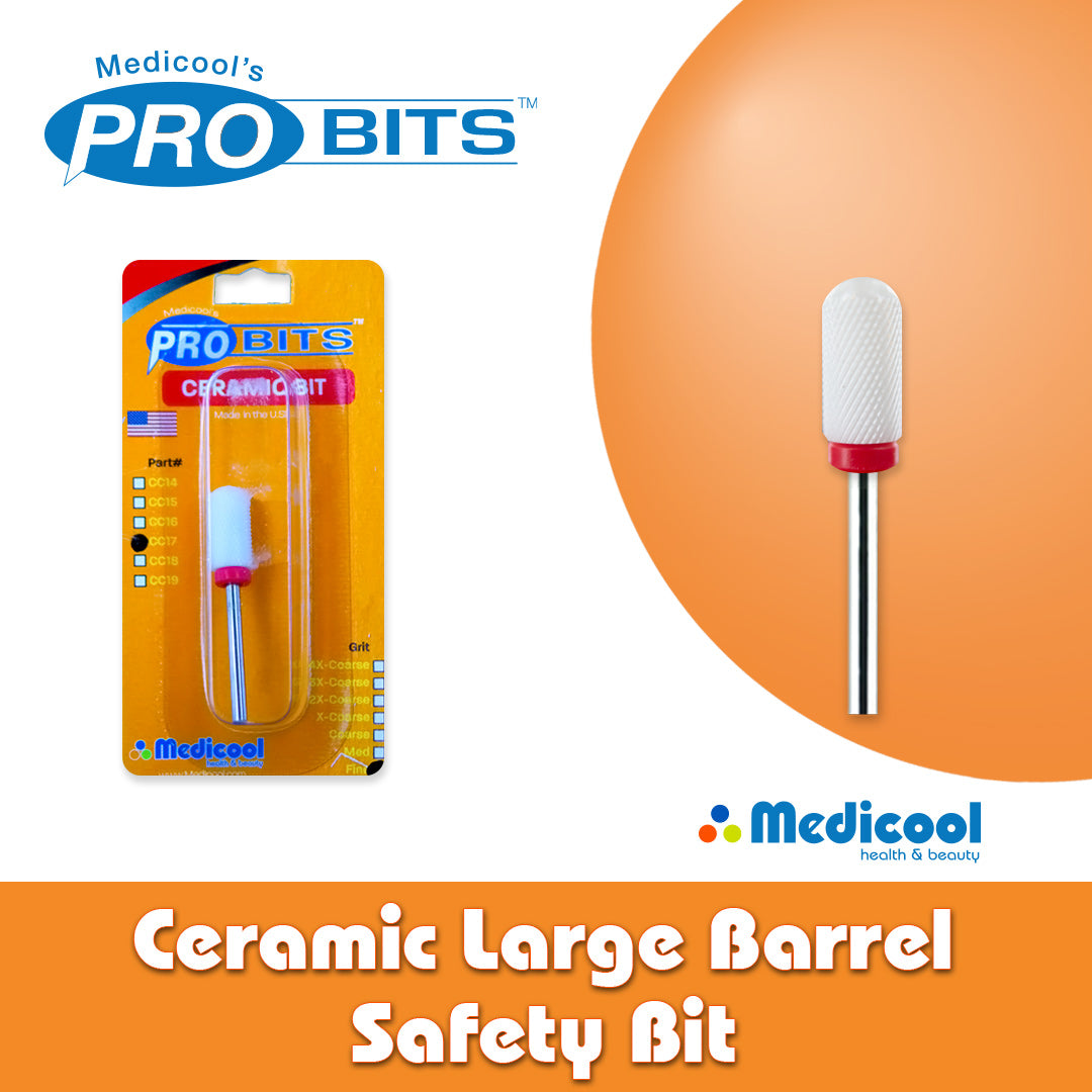 Ceramic Large Barrel Safety Bit for Nails - Medicool