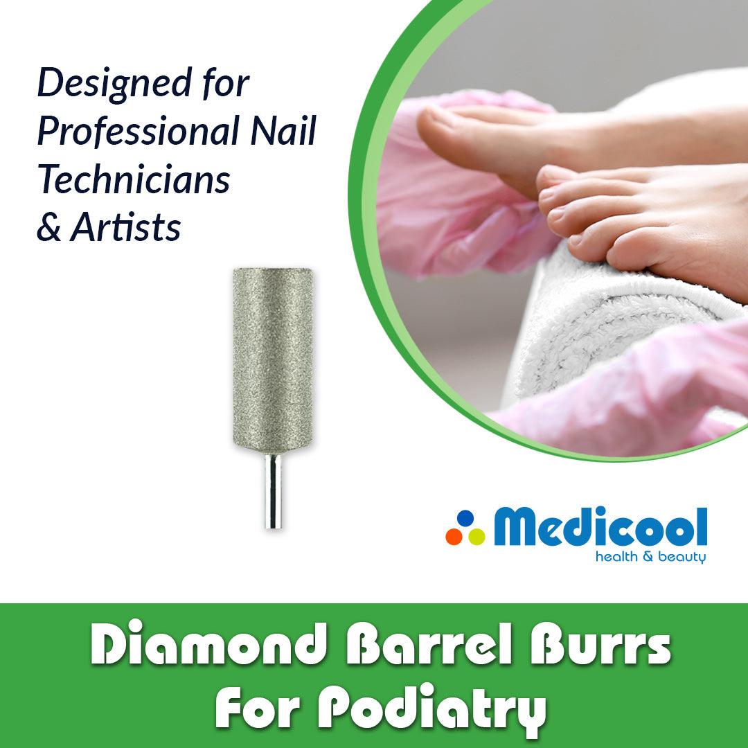 Diamond Barrel Burrs for Podiatry - Medicool