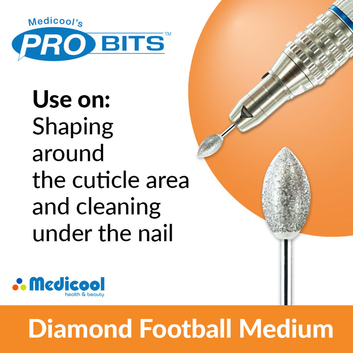Diamond Football Medium Bit -B7- for Nails