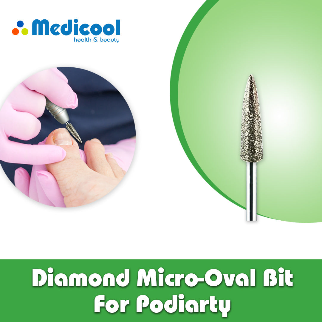 Diamond Micro Oval Bit -LB3-P- for Podiatry - Medicool