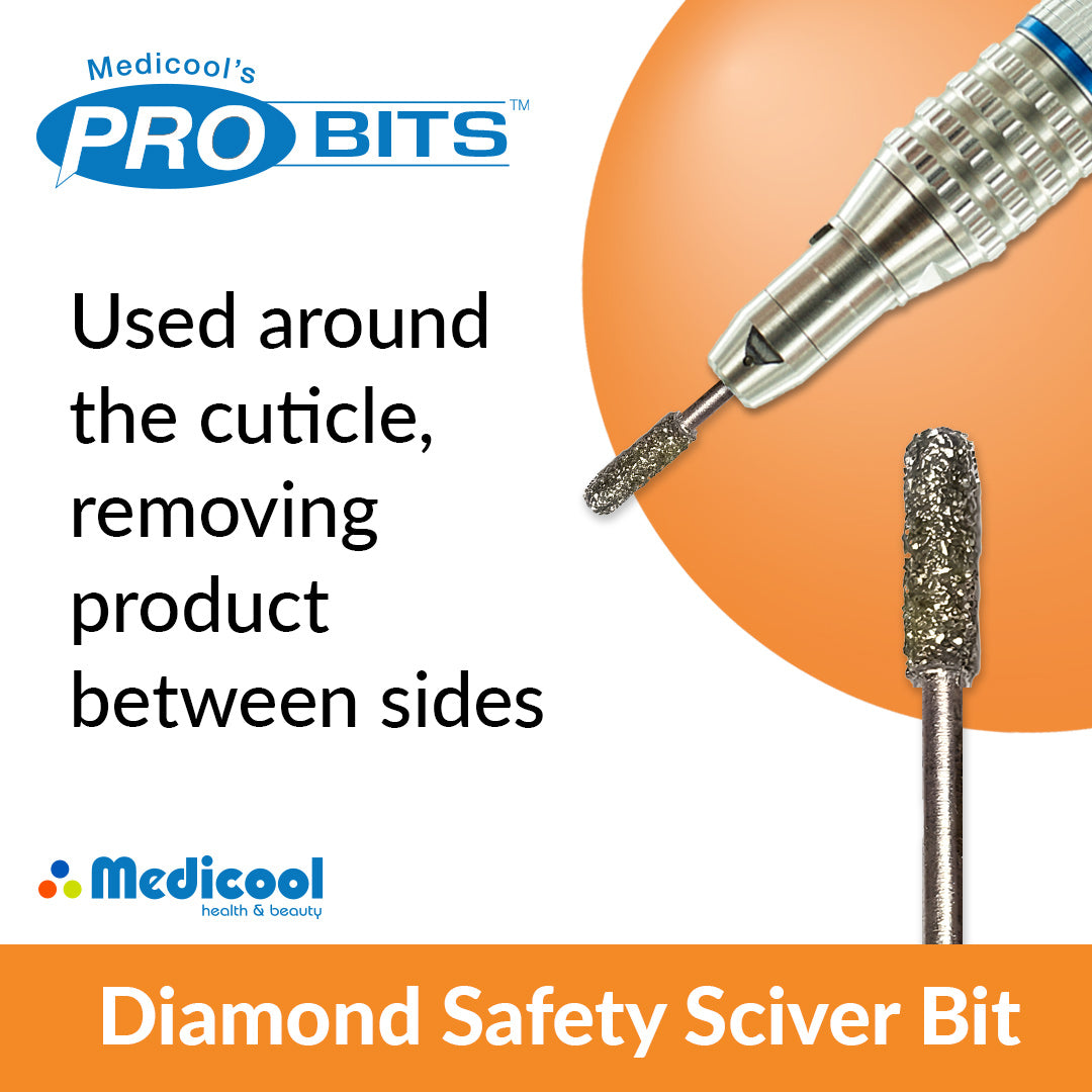 Diamond Safety Sciver Bit for Nails - Medicool