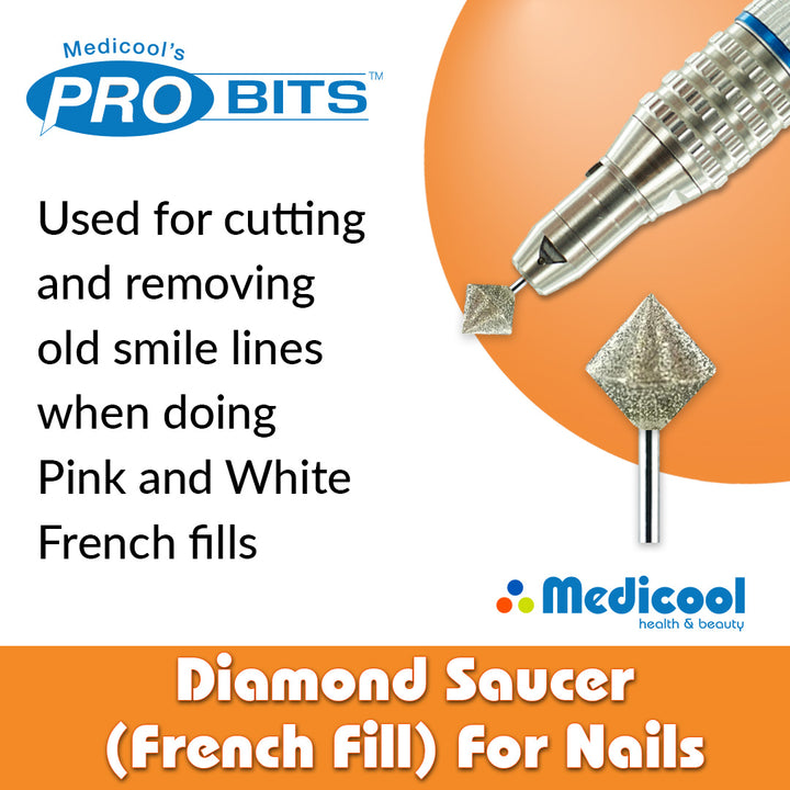 Diamond Saucer (French Fill) -B9- for Nails - Medicool
