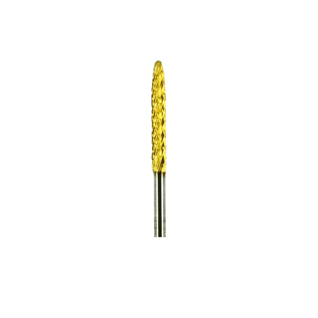 Gold Carbide Tapered Cone Burr -CC4-P- for Podiatry - Medicool