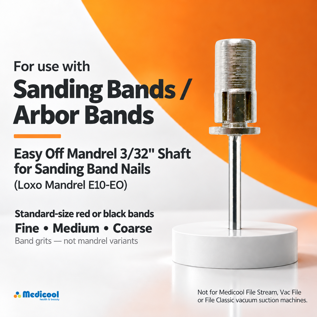 Easy Off Mandrel 3/32" Shaft for Sanding Band Nails (Loxo Mandrel E10-EO ) - Medicool - 3