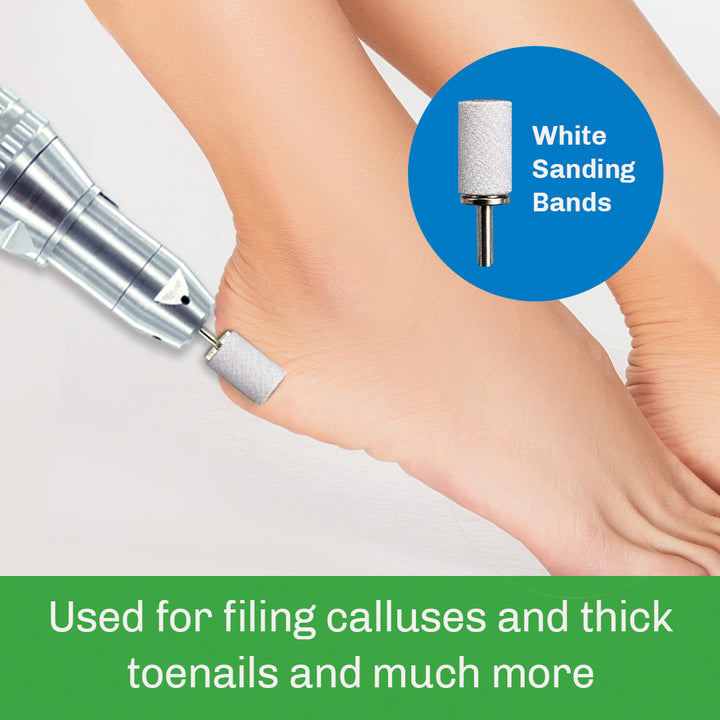 Pro Bits® White Sanding Bands for Podiatry