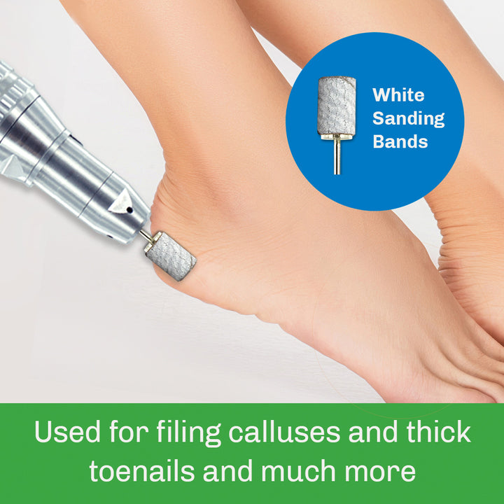 Pro Bits® White Sanding Bands for Podiatry