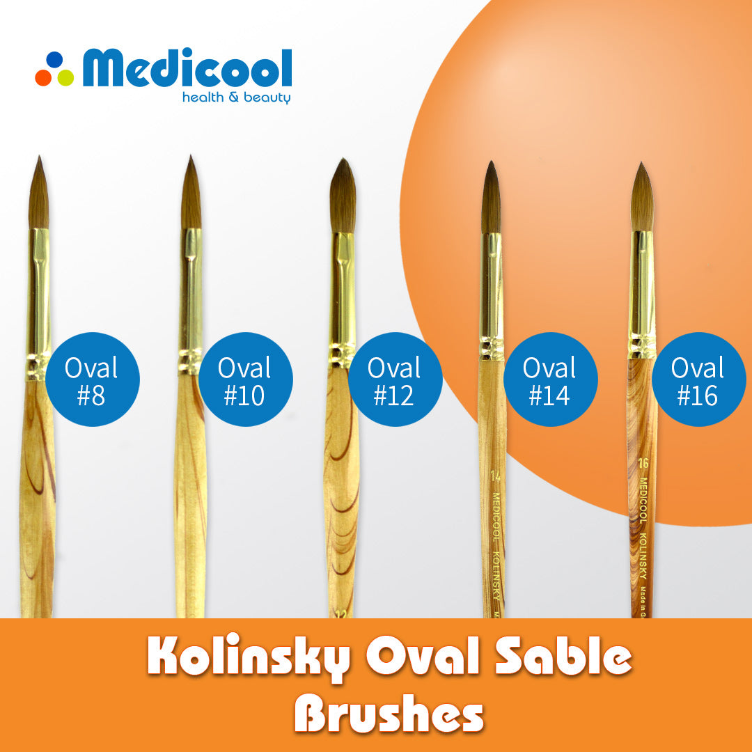 Kolinsky Oval Sable Brushes - Medicool