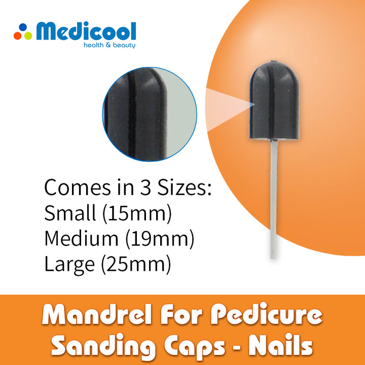 Mandrel  for Pedicure Sanding Caps - Nails - Medicool