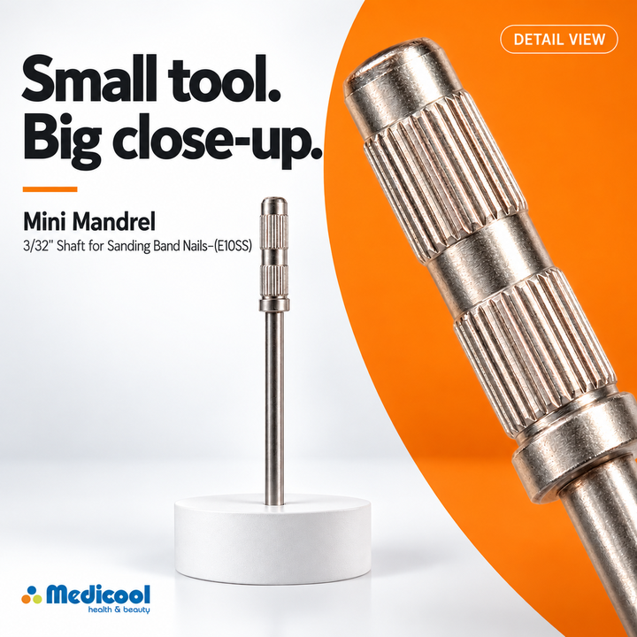 Mini Mandrel 3/32" Shaft for Sanding Band Nails-(E10SS) - Medicool - 3