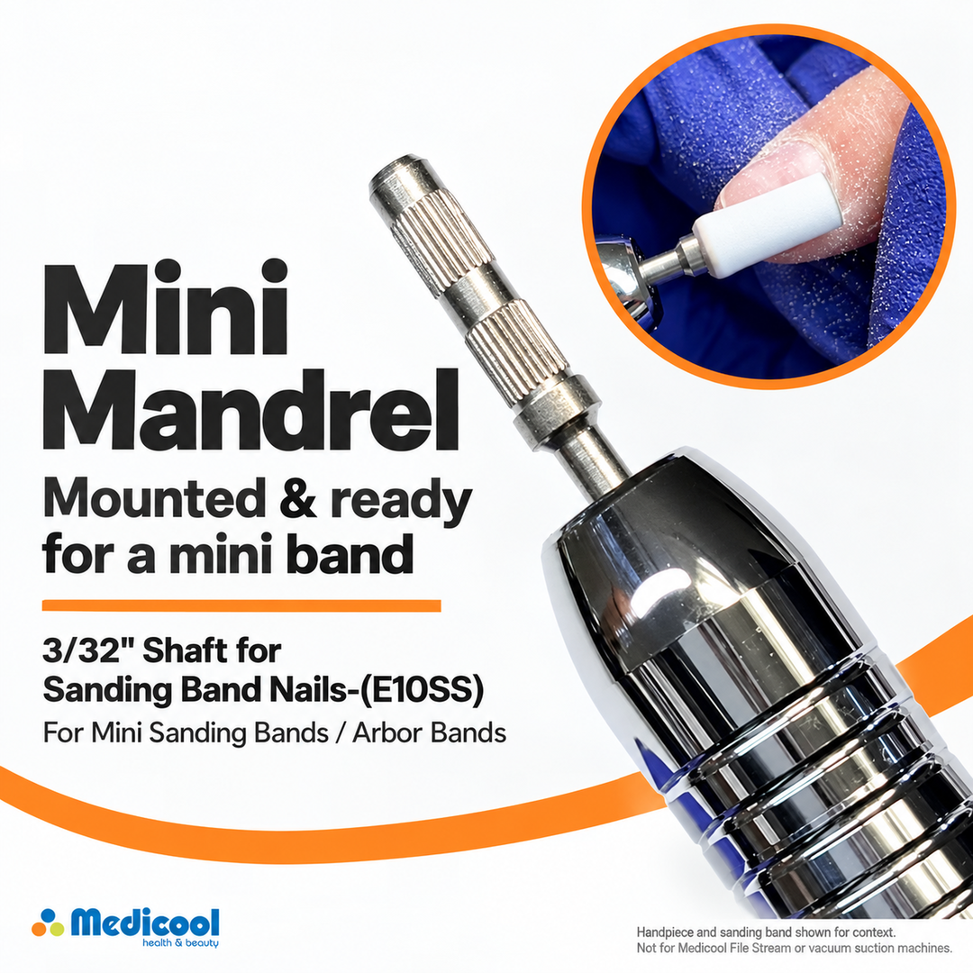 Mini Mandrel 3/32" Shaft for Sanding Band Nails-(E10SS) - Medicool - 2