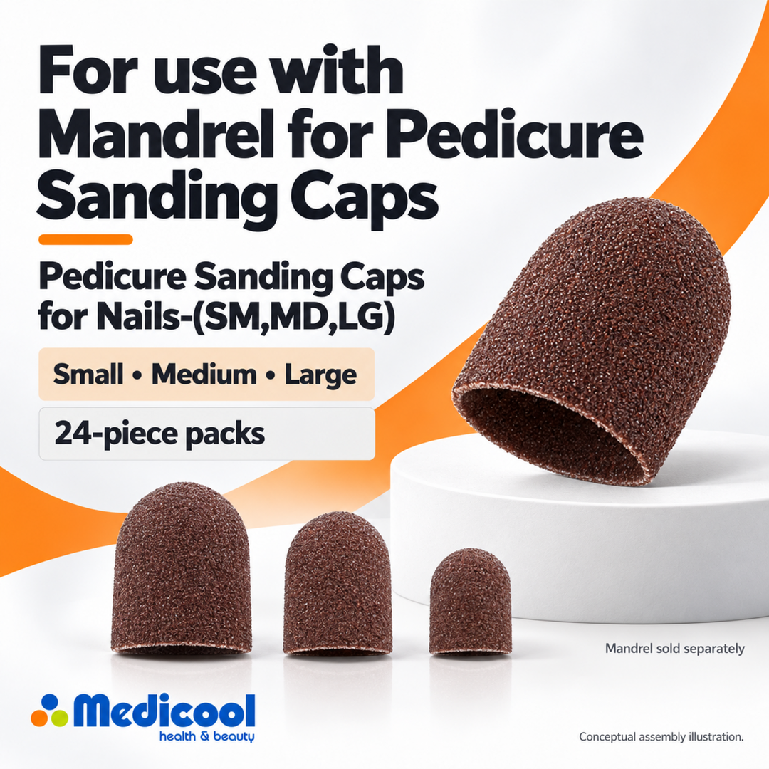Pedicure Sanding Caps for Nails-(SM,MD,LG)