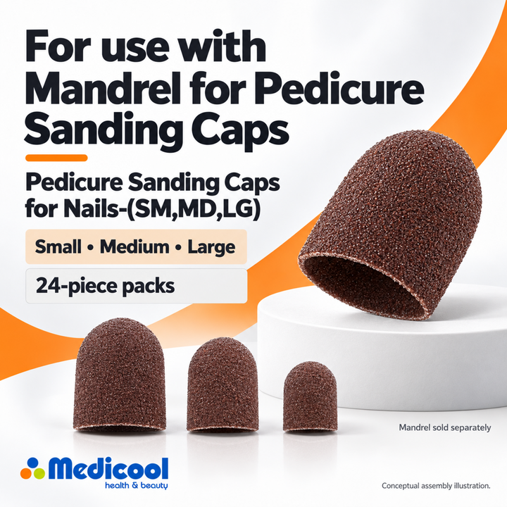 Pedicure Sanding Caps for Nails-(SM,MD,LG)