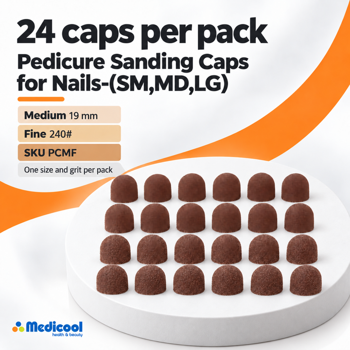 Pedicure Sanding Caps for Nails-(SM,MD,LG)