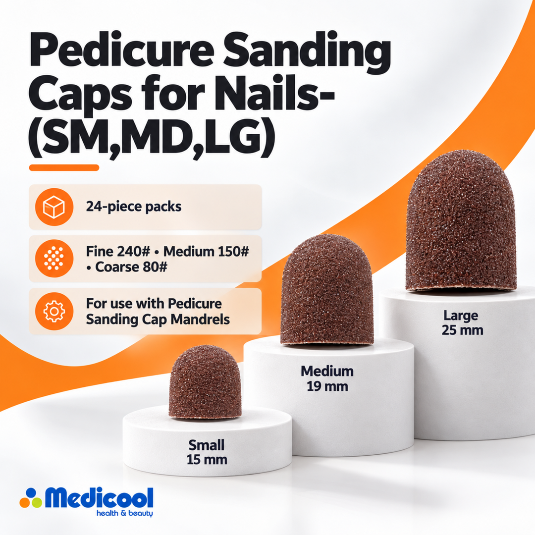 Pedicure Sanding Caps for Nails-(SM,MD,LG)