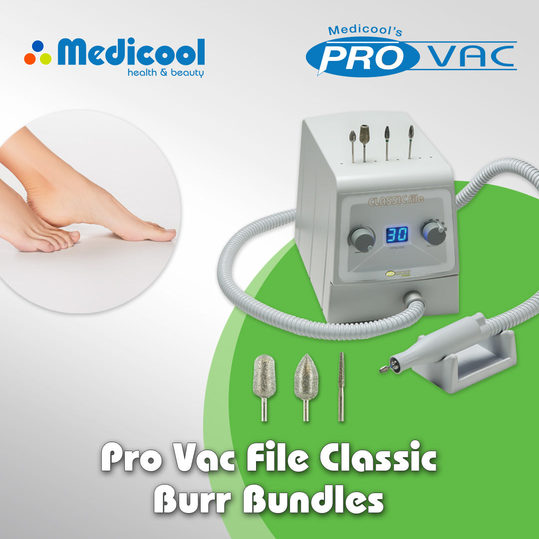 Pro Vac File® Classic for Podiatry and Burr Kit Bundles - Medicool