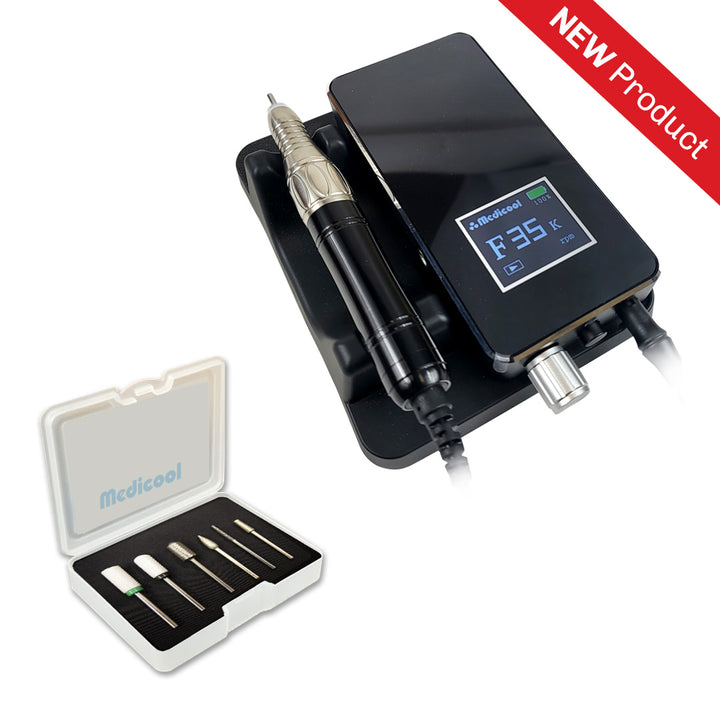 Pro Power Elite Professional Nail Drill - Portable or Desktop + Bit Bundle