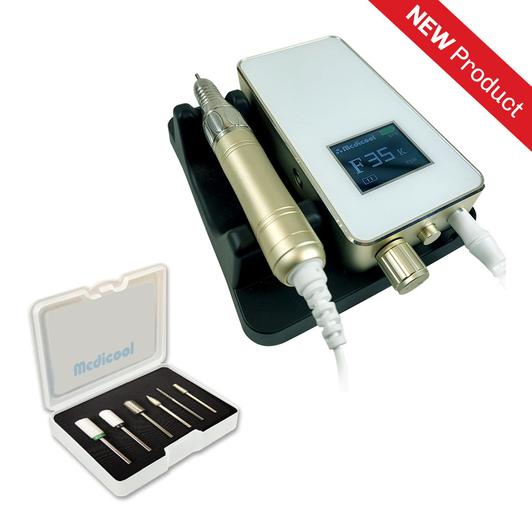 Pro Power Elite Professional Nail Drill - Portable or Desktop + Bit Bundle
