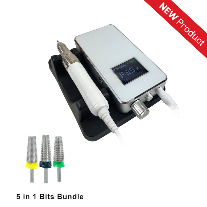Pro Power Elite Professional Nail Drill - Portable or Desktop + Bit Bundle
