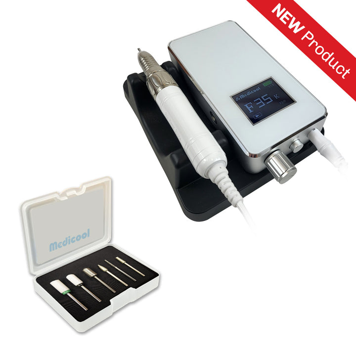 Pro Power Elite Professional Nail Drill - Portable or Desktop + Bit Bundle