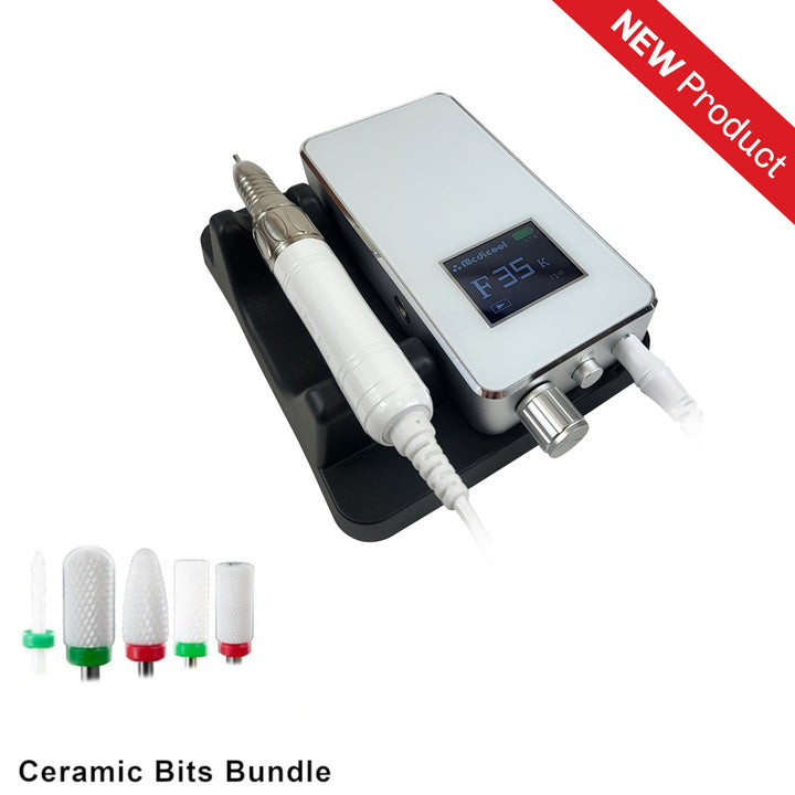 Pro Power Elite Professional Nail Drill - Portable or Desktop + Bit Bundle