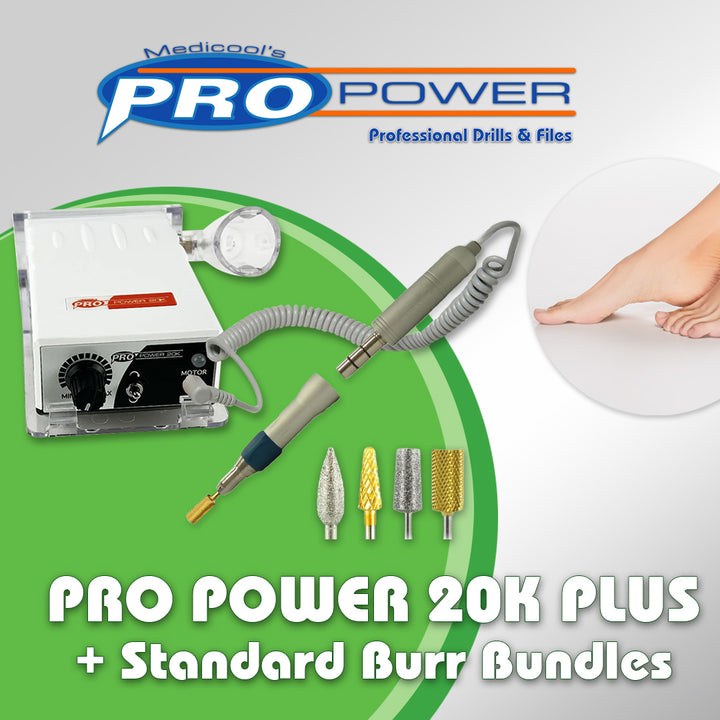 Pro Power® 20k Plus Debriding Drill + Standard Burr Kit - Medicool