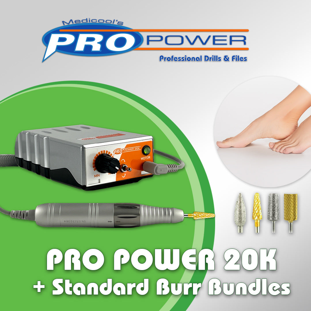 Pro Power® 20K Debriding Drill + Standard Burr Kit - Medicool