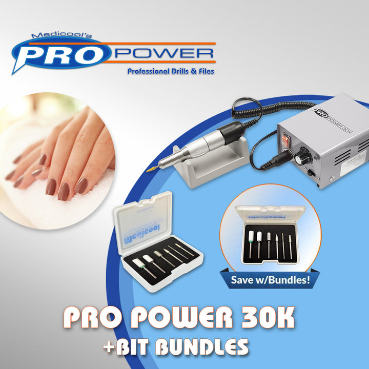 Pro Power 30K Electric File + Bit Bundles - Medicool