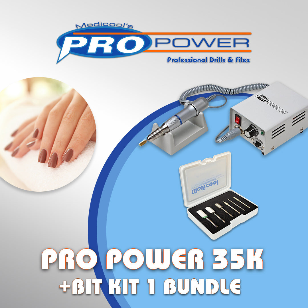Pro Power 35k Electric File + Bit Kit 1 Bundle - Medicool