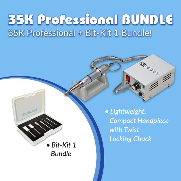 Pro Power 35k Electric File + Bit Kit 1 Bundle