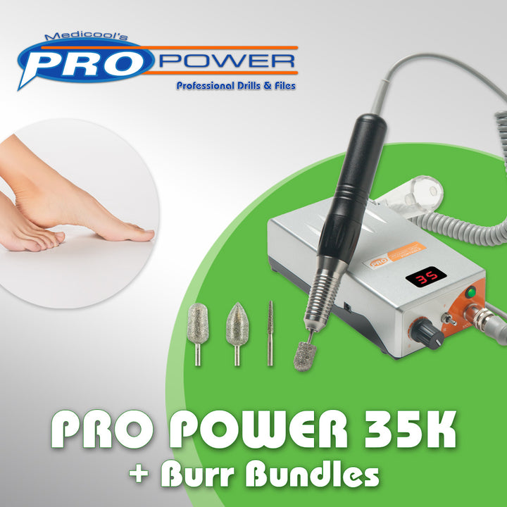 Pro Power® 35K Portable Debriding Drill + Burr Kit Bundles - Medicool