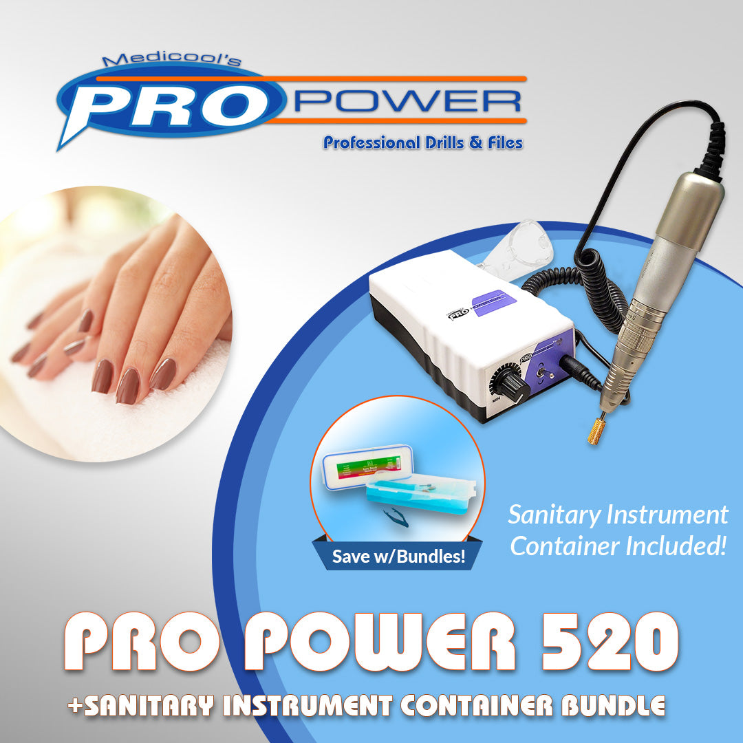Pro Power® 520  Electric File + Sanitary Instrument Container - Medicool