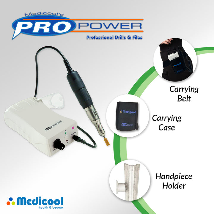 Pro Power® Flex Debriding Drill for Podiatry + Standard Burr Kit