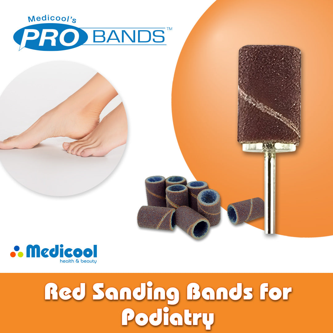 Red Sanding Bands for Podiatry - Medicool