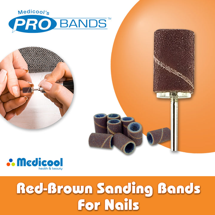 Red-Brown Sanding Bands and Mandrel Bundle - Medicool