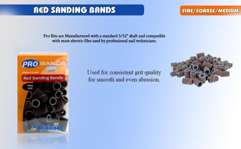 Red-Brown Sanding Bands and Mandrel Bundle