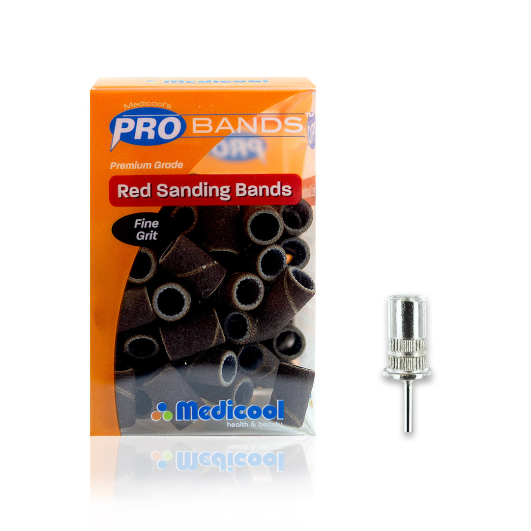 Red-Brown Sanding Bands and Mandrel Bundle - Medicool